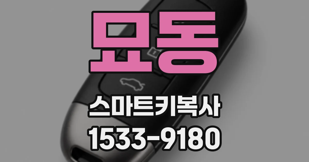 묘동 스마트키복사