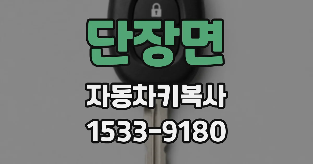 단장면 자동차키복사