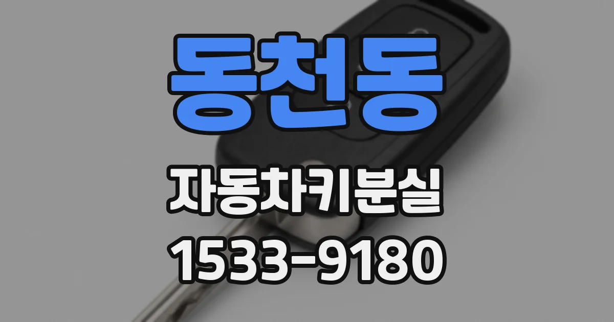 동천동 자동차키분실