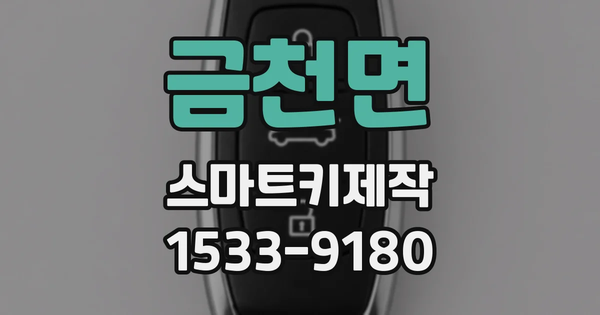 금천면 스마트키제작