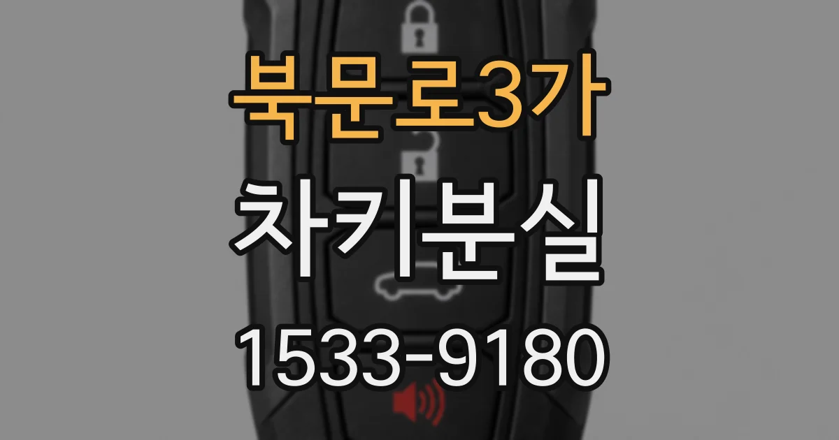 북문로3가 차키분실
