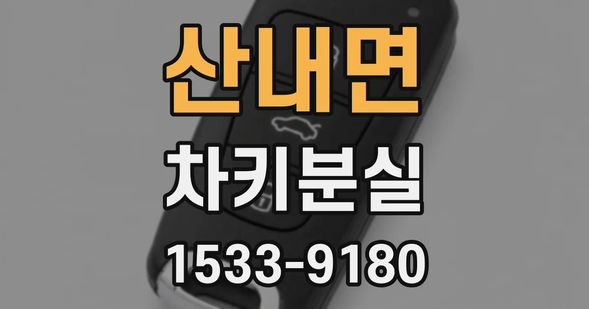 산내면 차키분실