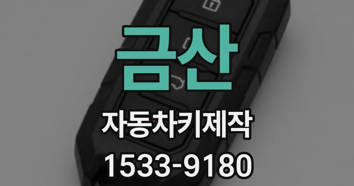 금산 자동차키제작