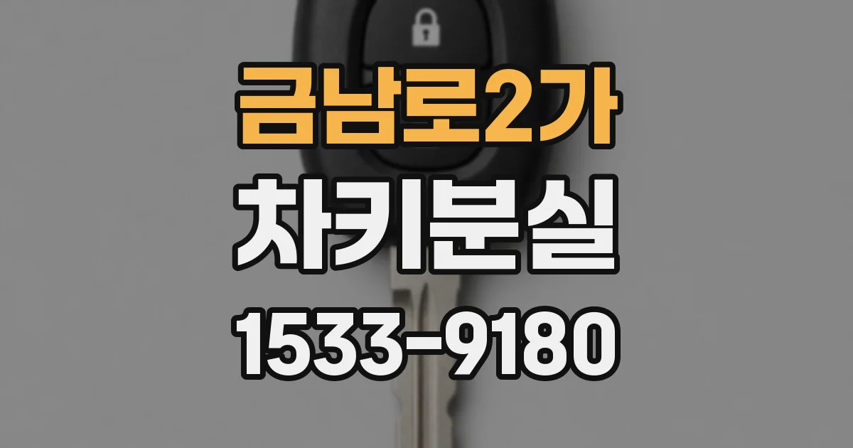 금남로2가 차키분실