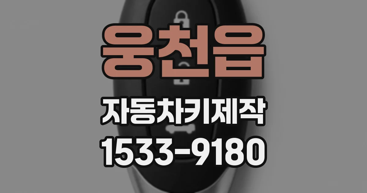 웅천읍 자동차키제작