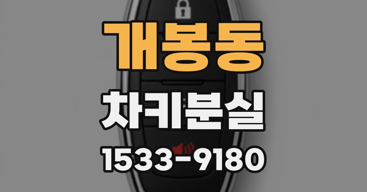 개봉동 차키분실