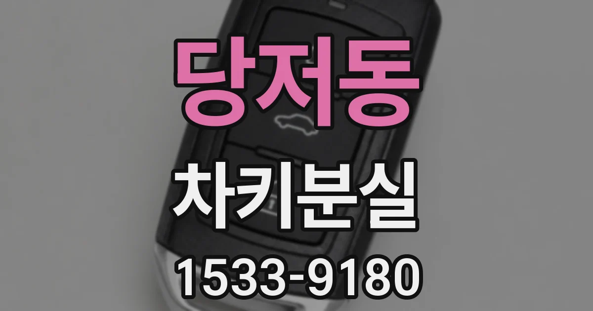 당저동 차키분실