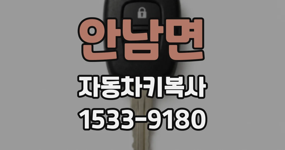 안남면 자동차키복사