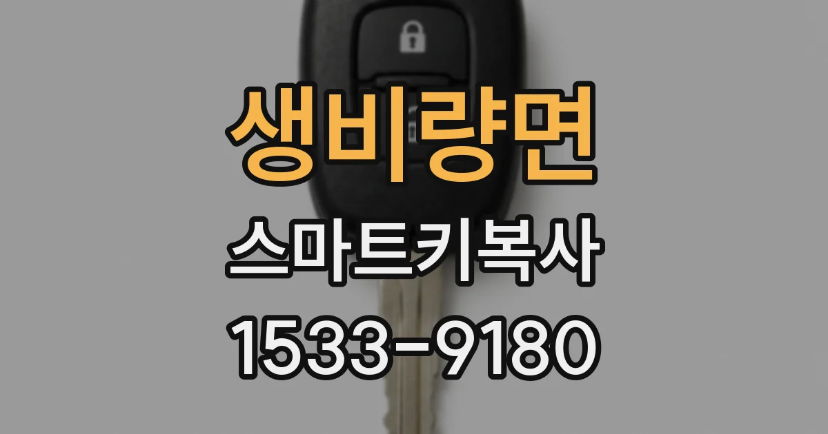 생비량면 스마트키복사