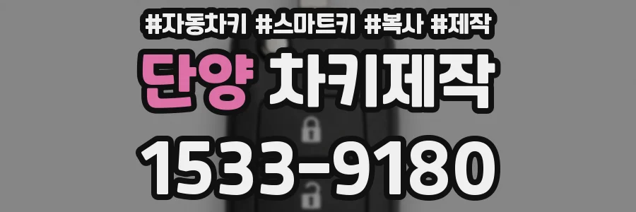 단양 차키제작
