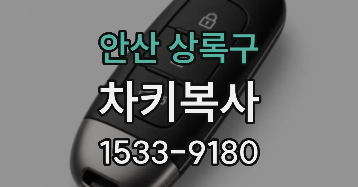 안산 상록구 차키복사
