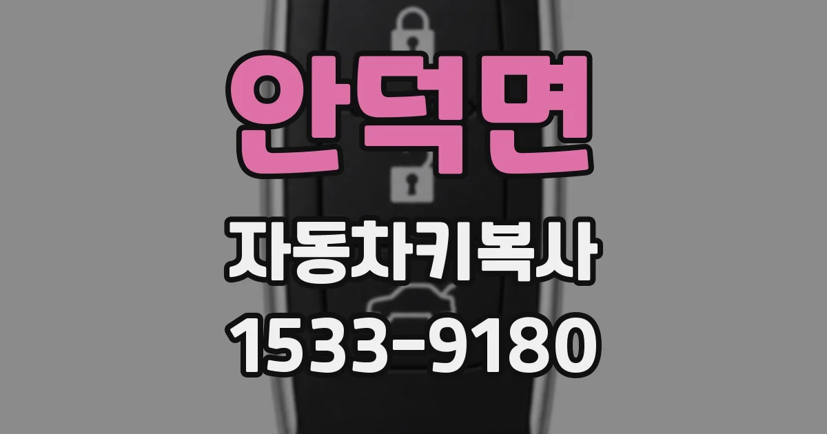 안덕면 자동차키복사