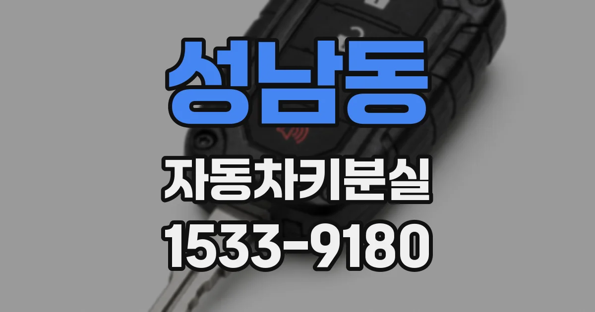 성남동 자동차키분실