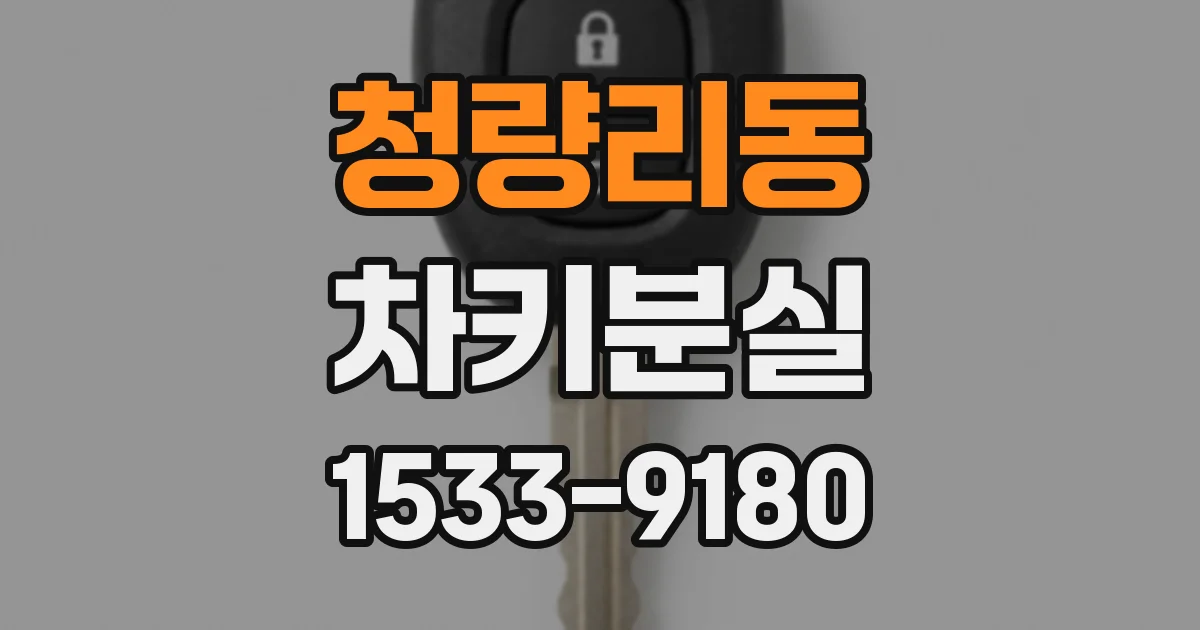 청량리동 차키분실