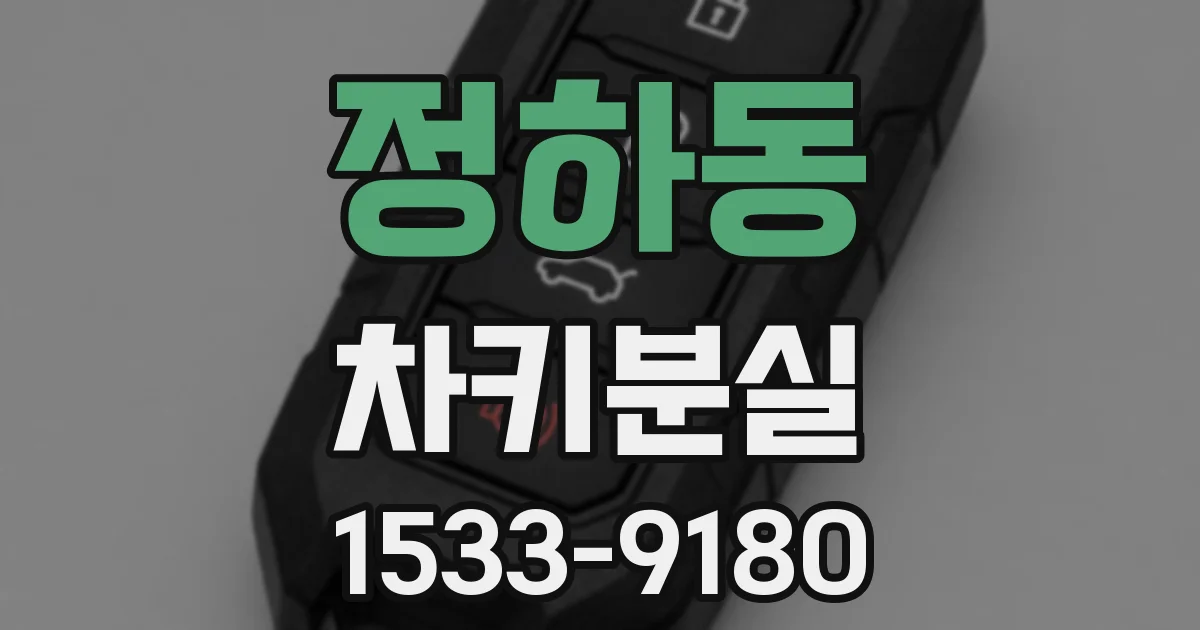 정하동 차키분실