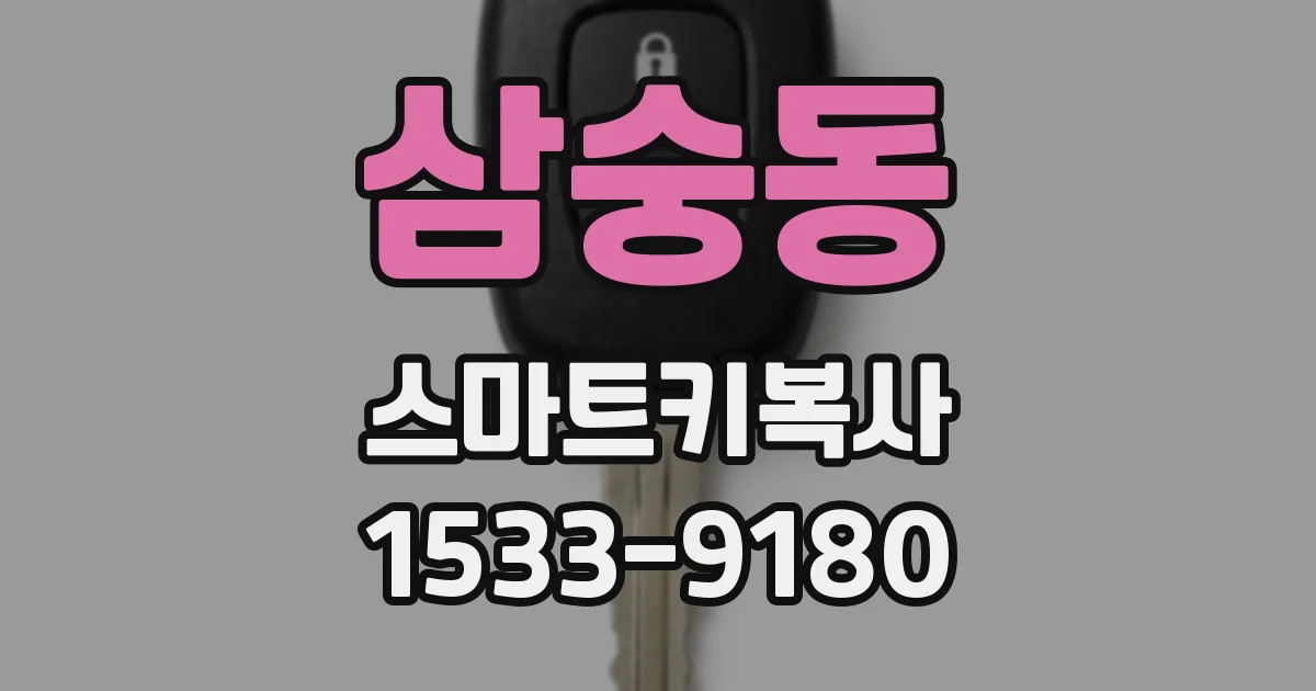 삼숭동 스마트키복사