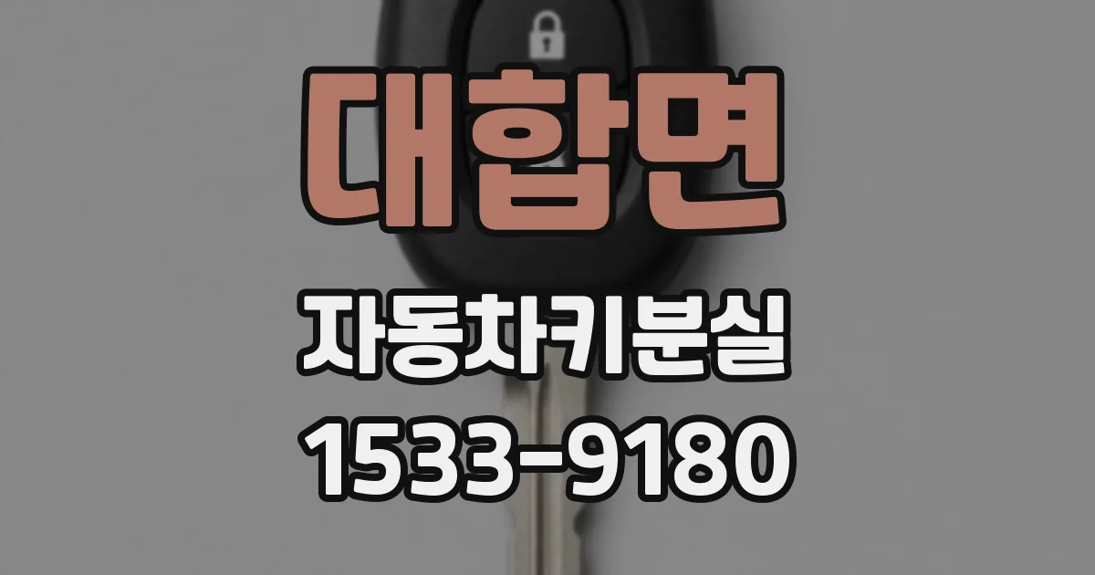 대합면 자동차키분실