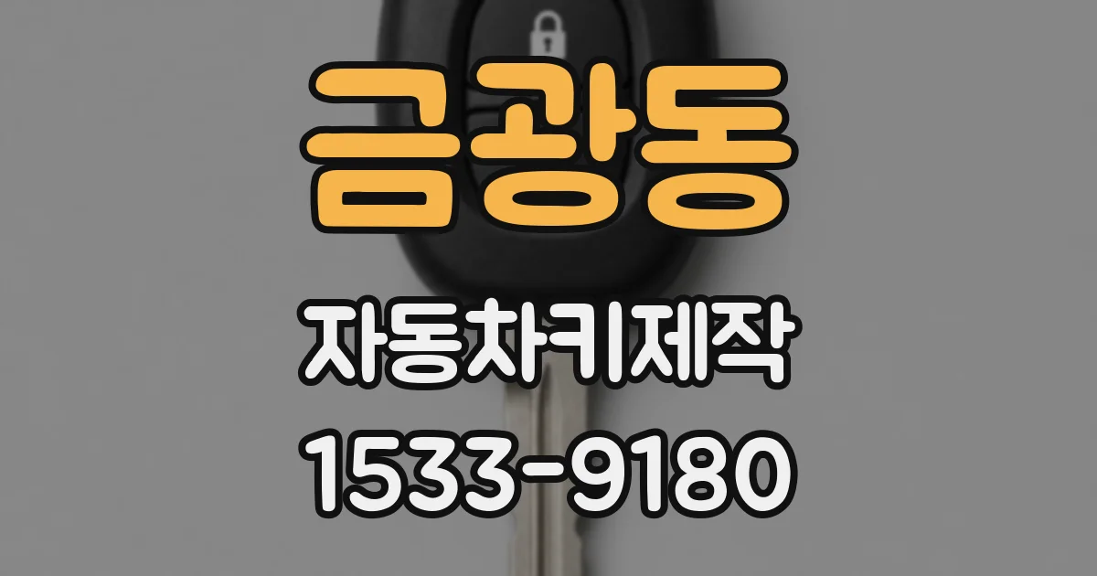 금광동 자동차키제작