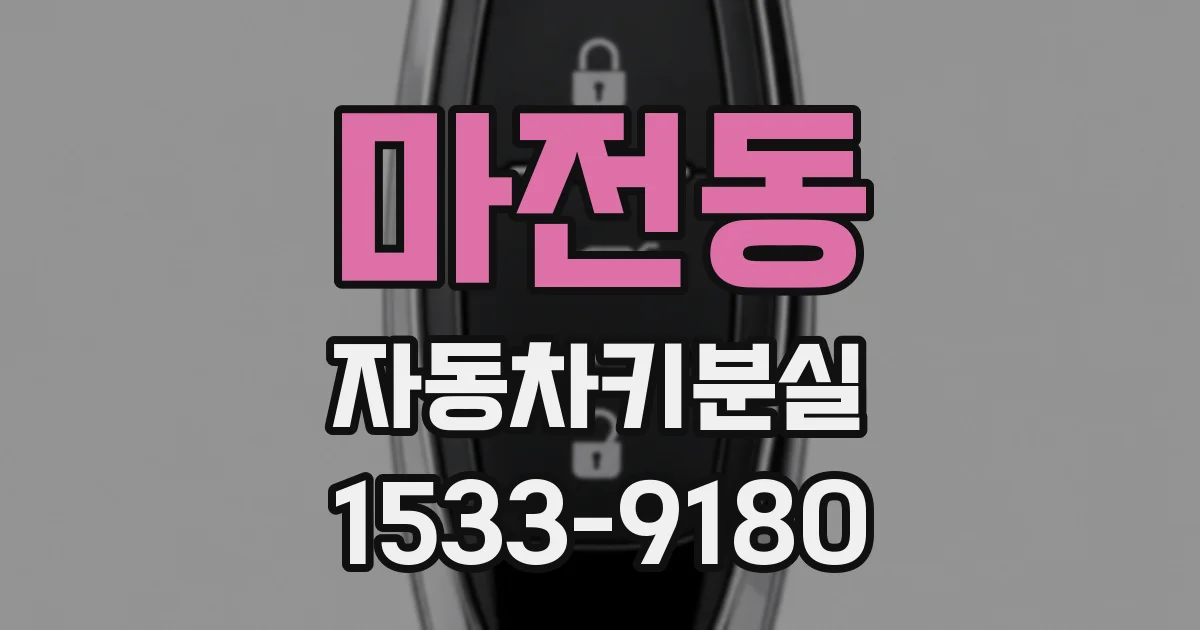 마전동 자동차키분실
