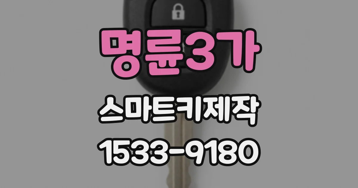 명륜3가 스마트키제작