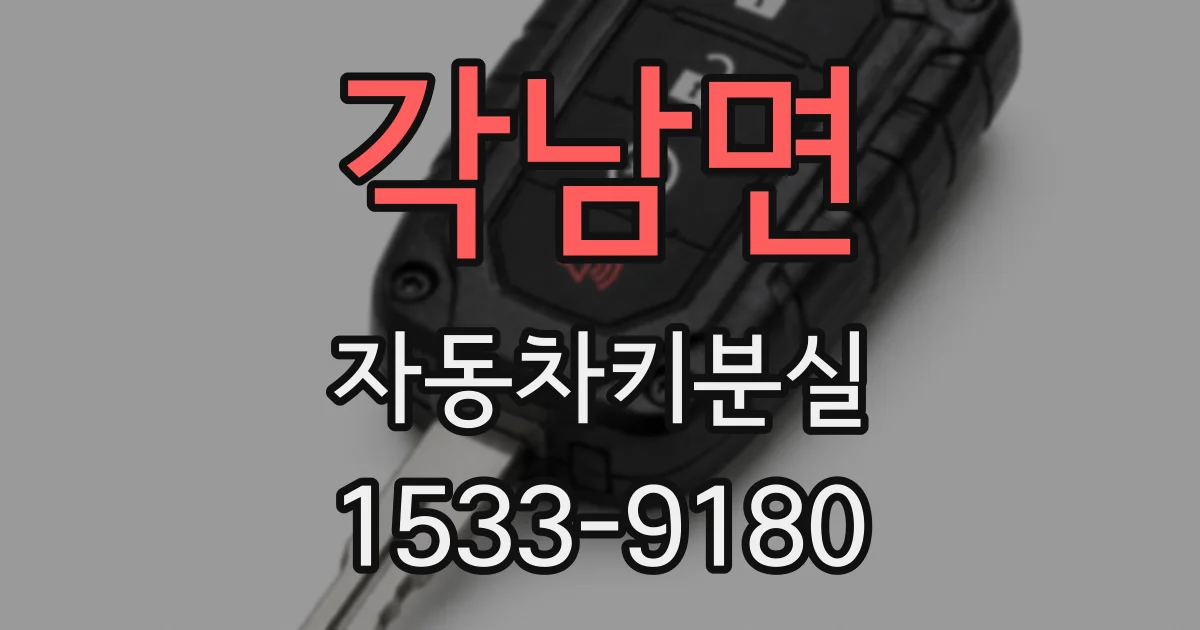 각남면 자동차키분실