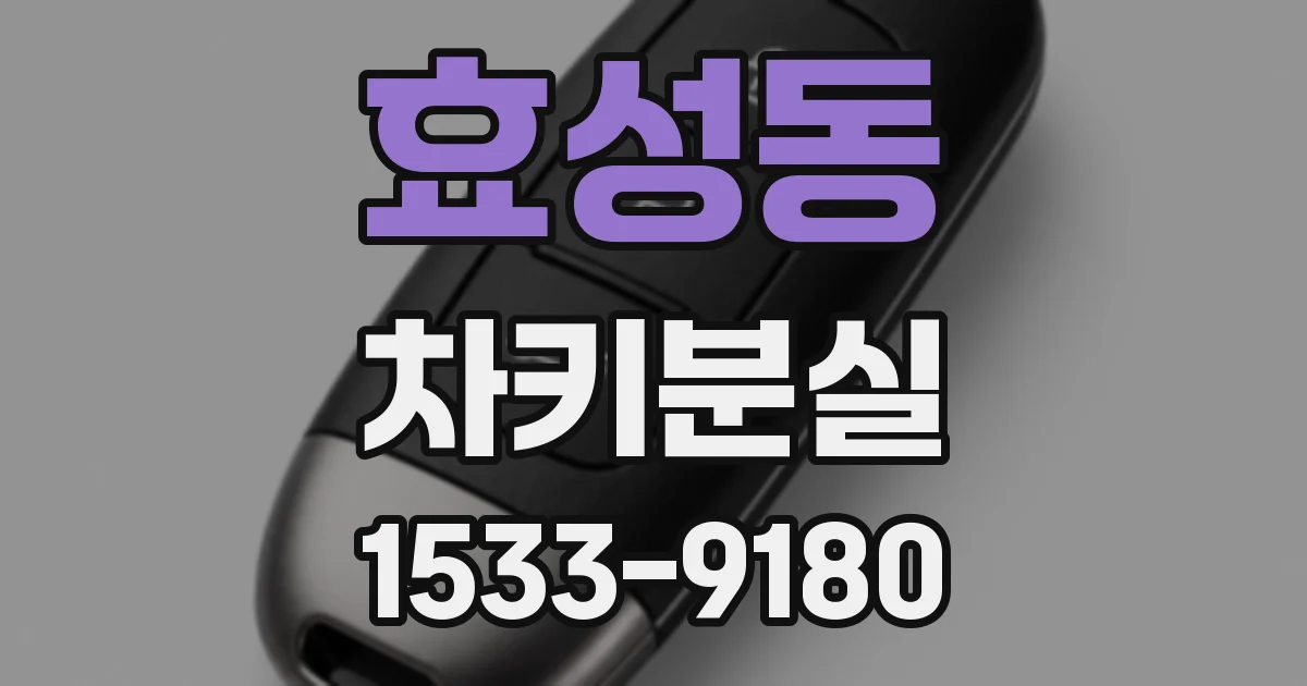 효성동 차키분실
