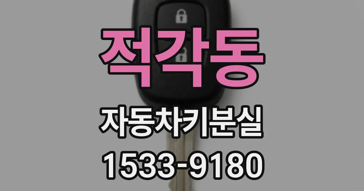 적각동 자동차키분실