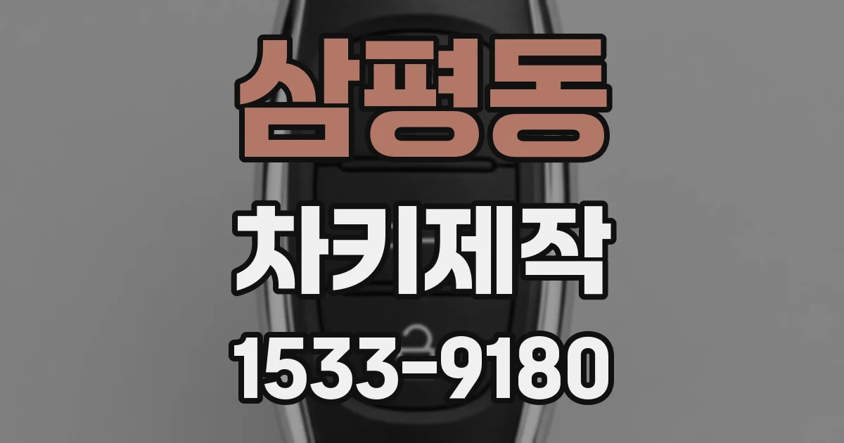 삼평동 차키제작