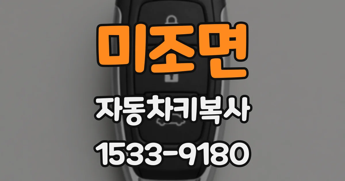 미조면 자동차키복사