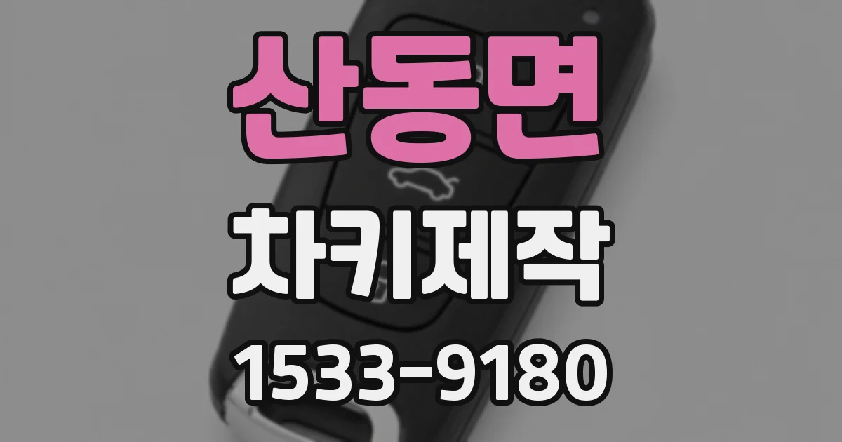 산동면 차키제작