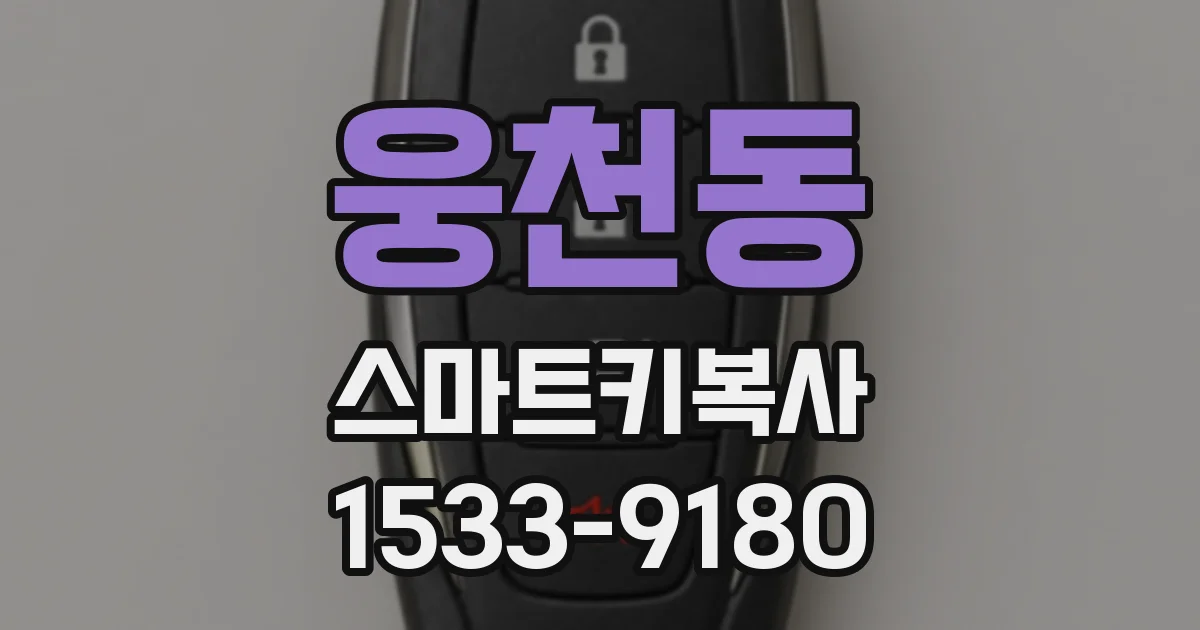 웅천동 스마트키복사