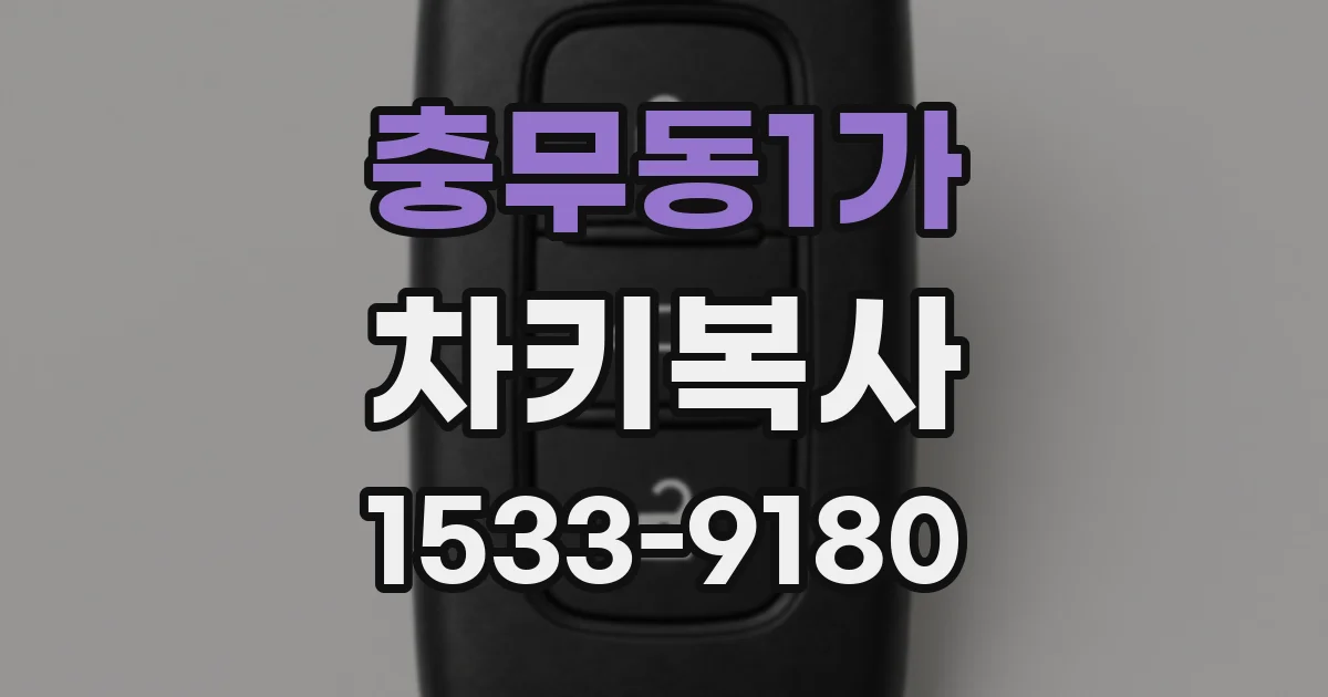 충무동1가 차키복사