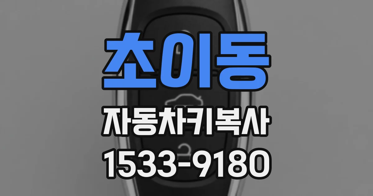 초이동 자동차키복사