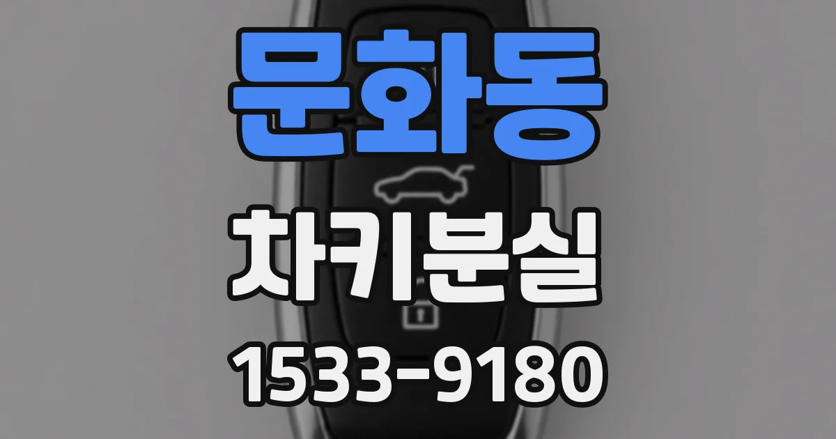 문화동 차키분실