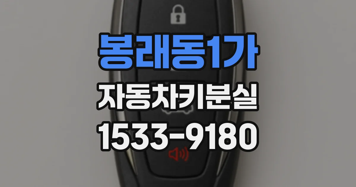 봉래동1가 자동차키분실