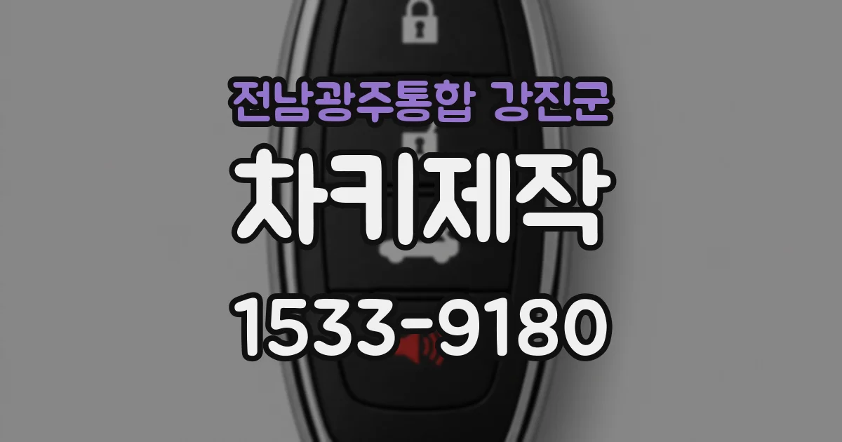 전남광주통합 강진군 차키제작