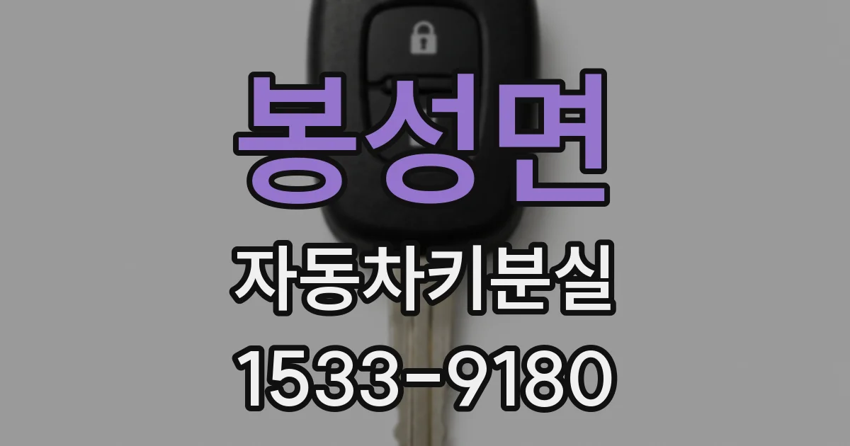 봉성면 자동차키분실