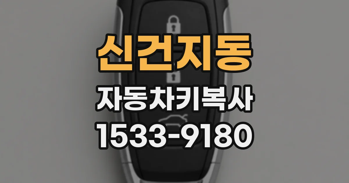신건지동 자동차키복사