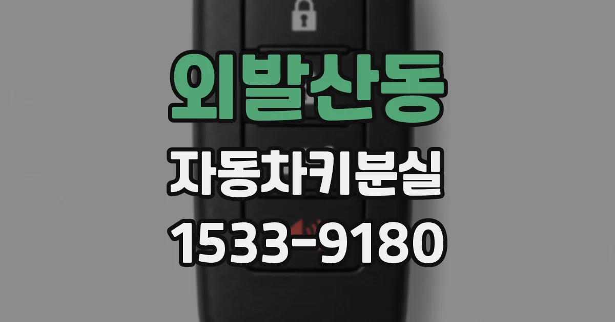 외발산동 자동차키분실