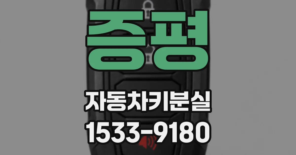 증평 자동차키분실