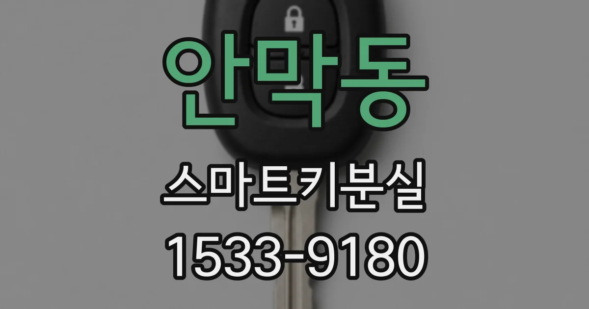 안막동 스마트키분실