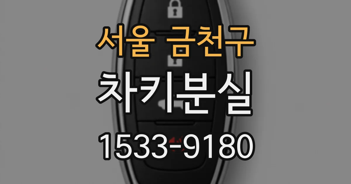 서울 금천구 차키분실
