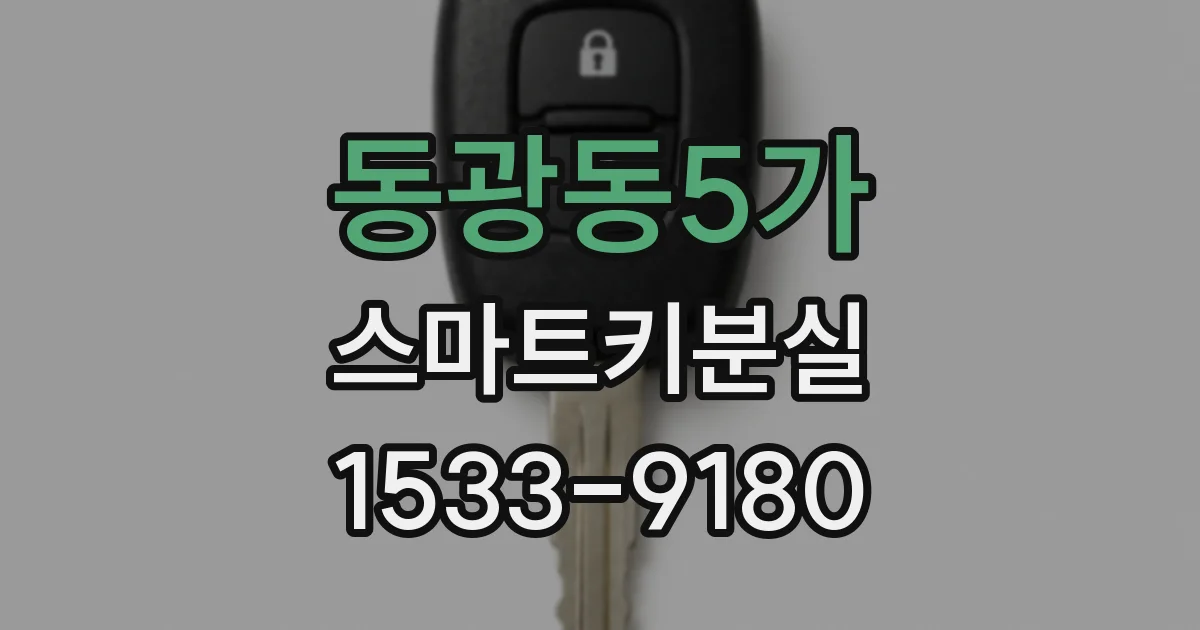 동광동5가 스마트키분실
