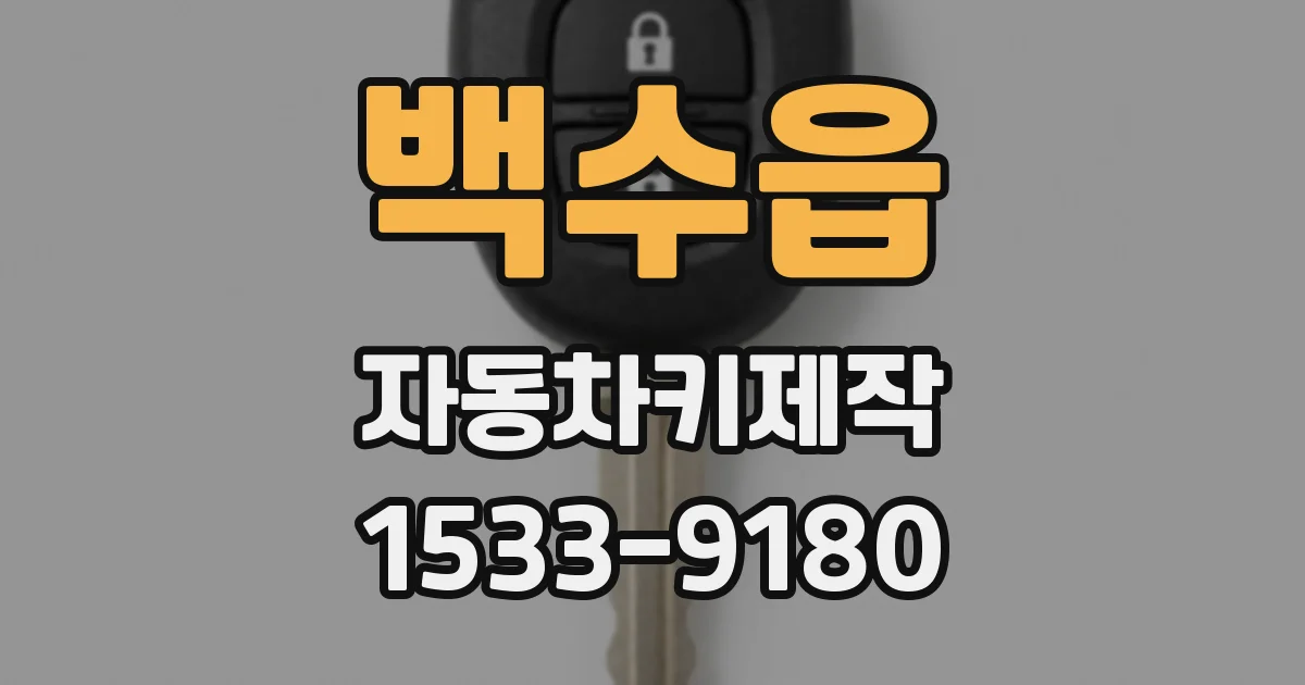 백수읍 자동차키제작