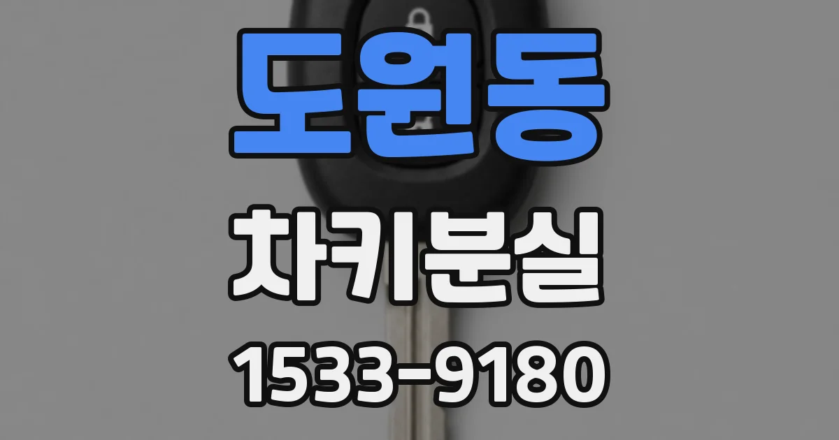 도원동 차키분실