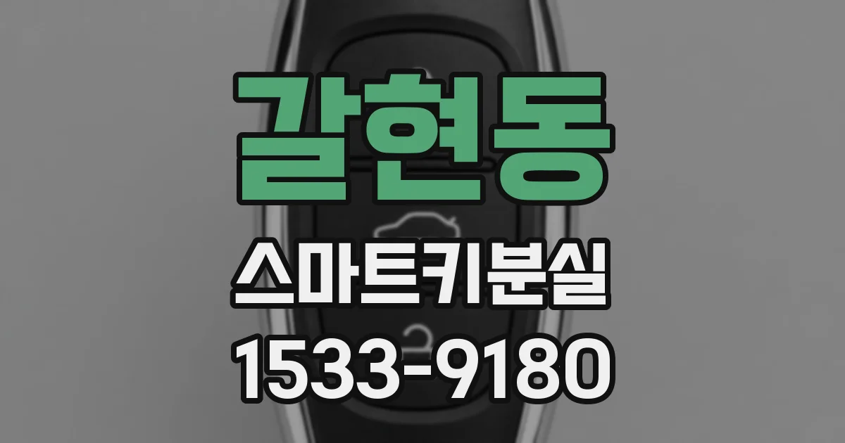 갈현동 스마트키분실