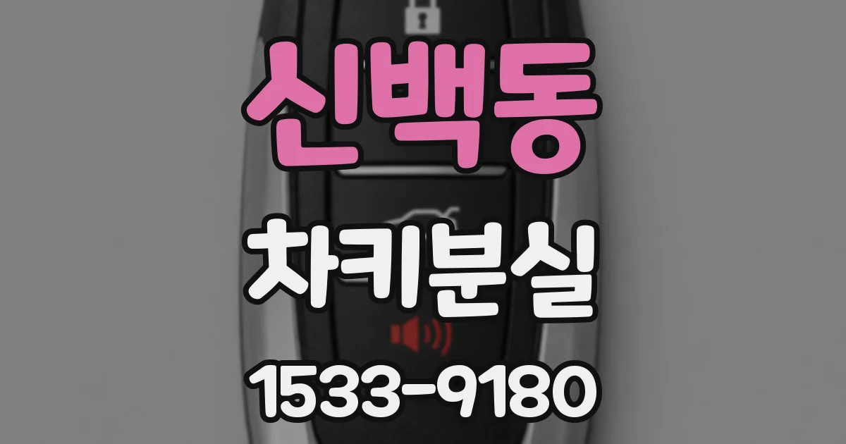 신백동 차키분실