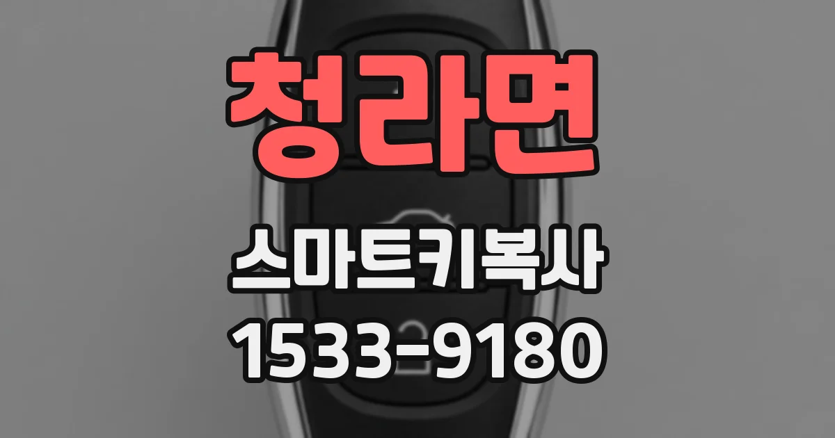 청라면 스마트키복사