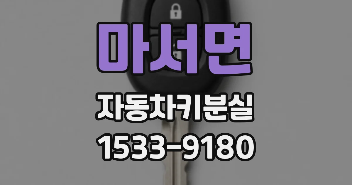 마서면 자동차키분실