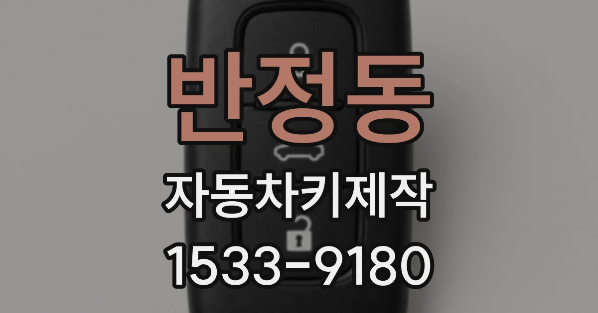 반정동 자동차키제작